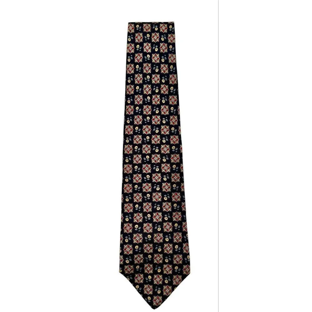 100% Silk Necktie by Leonardo Strelli for Tie Rack Made in Great Britain